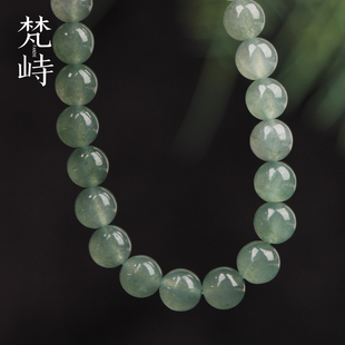 梵峙翡翠7mm冰种蓝水手串单圈缅甸翡翠A货