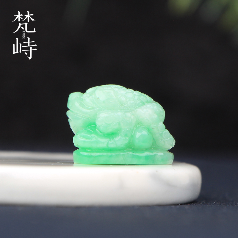 梵峙翡翠金蝉挂件白底青