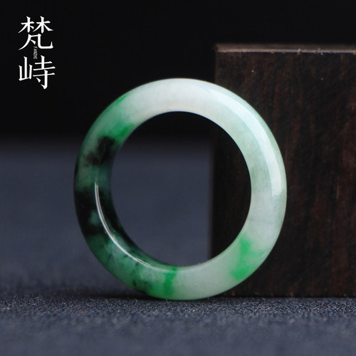 梵峙16.1翡翠戒指指环白底青冰糯