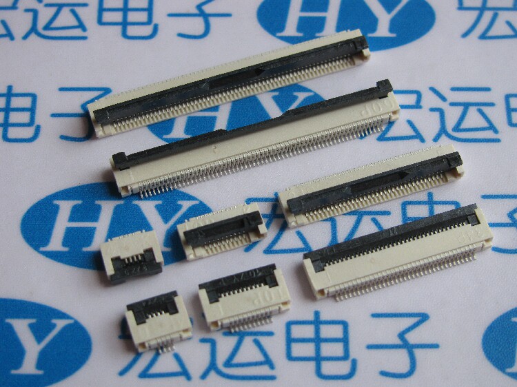 FPC/FFC连接器 0.5MM 翻盖下接10P/24P/26P/28P/30P/45P/50P/54P