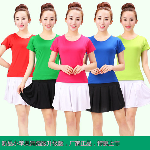 新款春夏短袖圆领服练功广场舞