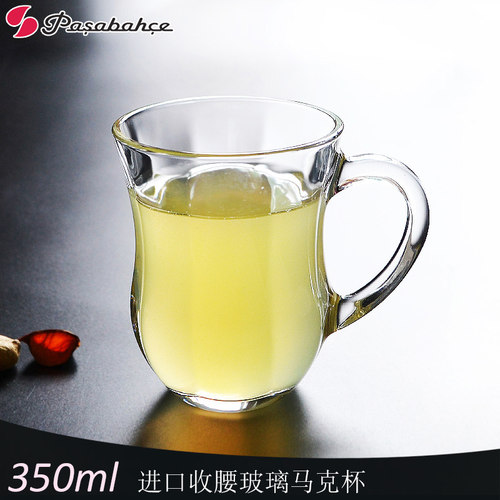 透明带把办公室玻璃杯子