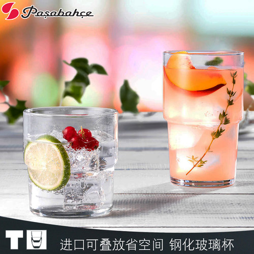 可叠放进品钢化玻璃杯节省空间