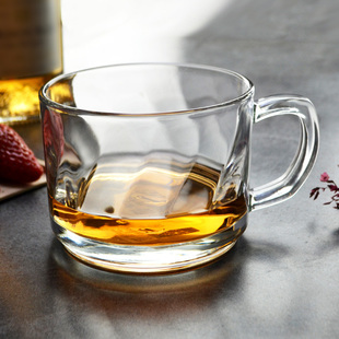 喜碧500毫升耐开水玻璃杯子可微波耐热热饮杯有把大容量牛奶杯