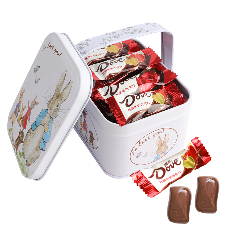 德芙牛奶巧克力手提糖果10颗喜糖伴手礼盒生日女生奶糖零食