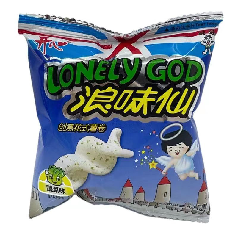 旺旺浪味仙田园蔬菜味休闲小零食 10包(约100g)蔬菜