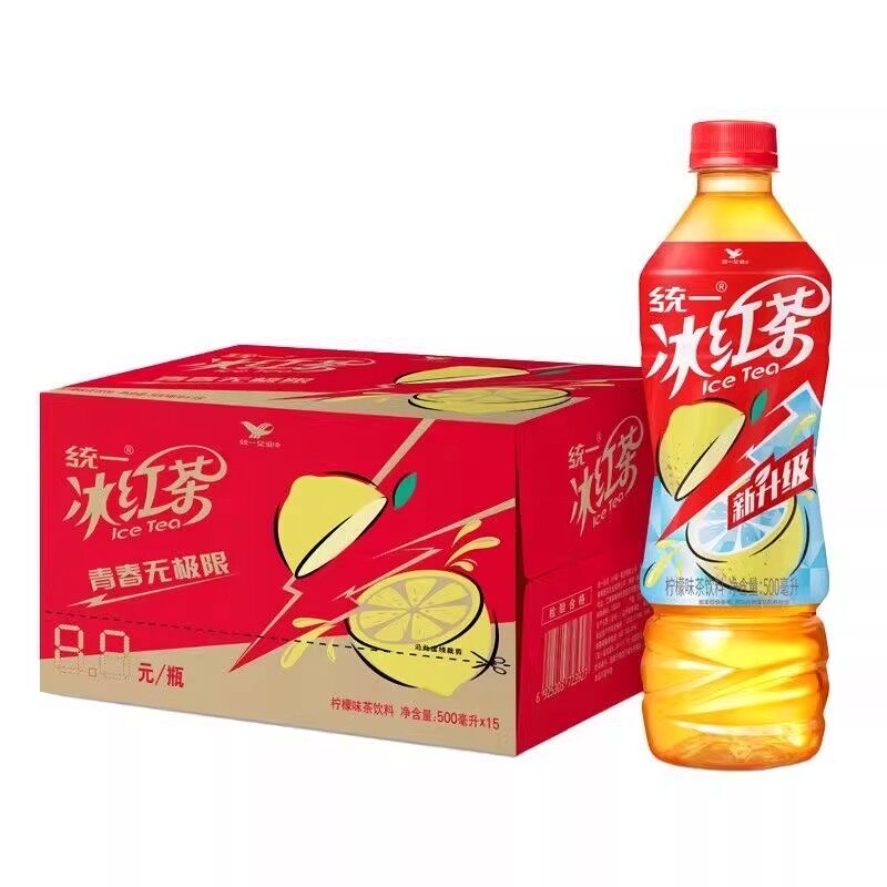 统一茶饮料冰红茶500ml*15瓶家庭聚会分享装-N图片