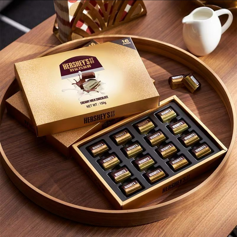 好时巧金砖牛奶巧克力臻享礼盒(16粒装) 150g【d】