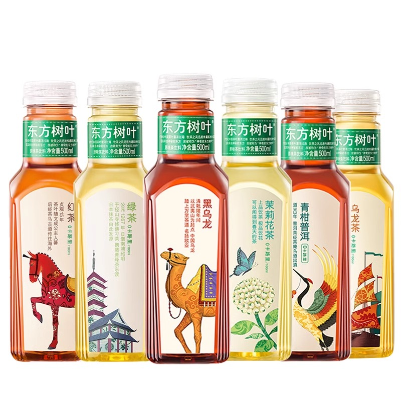 农夫山泉东方树叶500ml*9瓶 0糖茶饮料茉莉花茶多口味