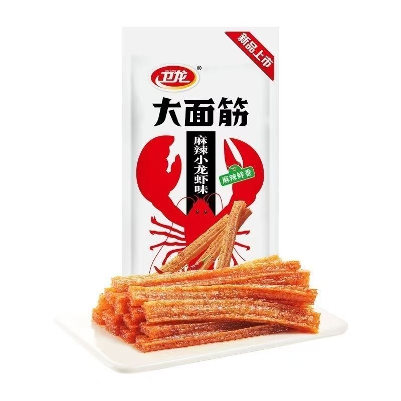 【品牌折扣】卫龙大面筋 106g*5 麻辣小龙虾味