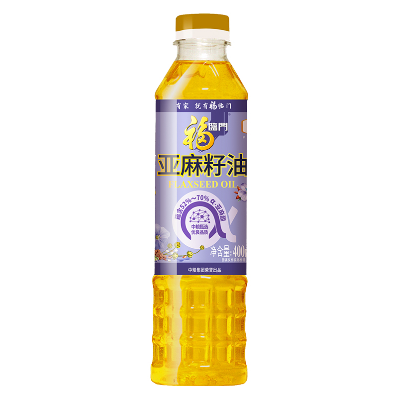 中粮福临门亚麻籽油植物油食用油400ml-L