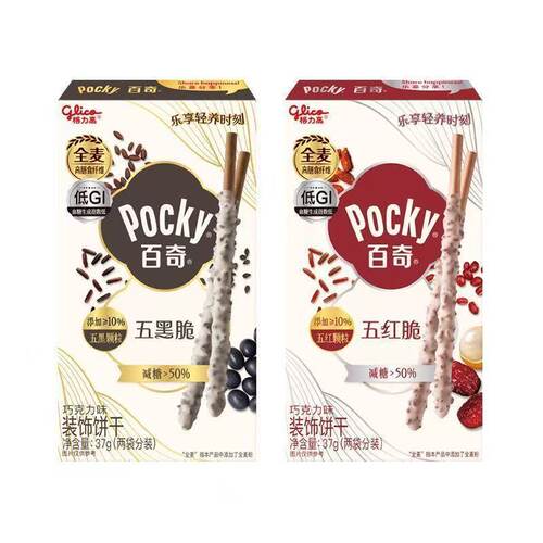 【清仓直播】格力高百奇巧克力味装饰饼干MC 37g*6 五黑脆