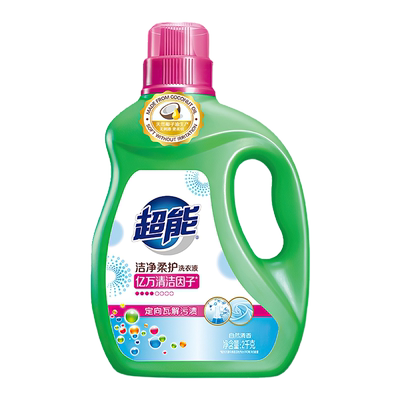 超能洁净柔护洗衣液2kg家庭家用实惠装香味持久DR