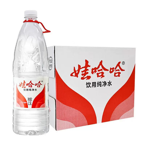 娃哈哈纯净水1.5升*12瓶整箱装饮用水小瓶便携非矿泉水rxc