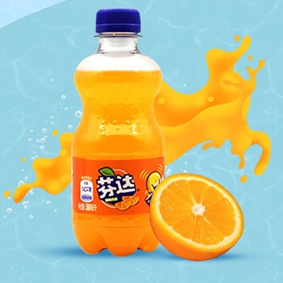 可口可乐芬达300ml*12瓶特价汽水碳酸饮品好喝不腻-CL