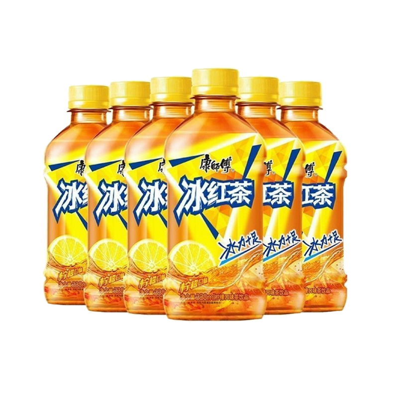 【10点抢】康师傅茶饮冰红茶夏季解渴饮料多口味可选330ml*6