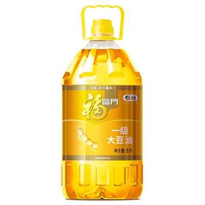 中粮福临门一级大豆油 精炼大豆油家用食用油少油烟5L*1桶-J