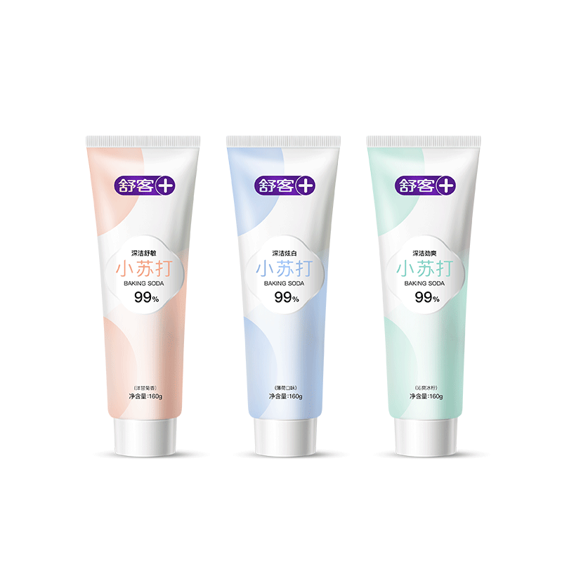 舒客小苏打牙膏 炫白160g+舒敏160g+清新160g【ALTY】