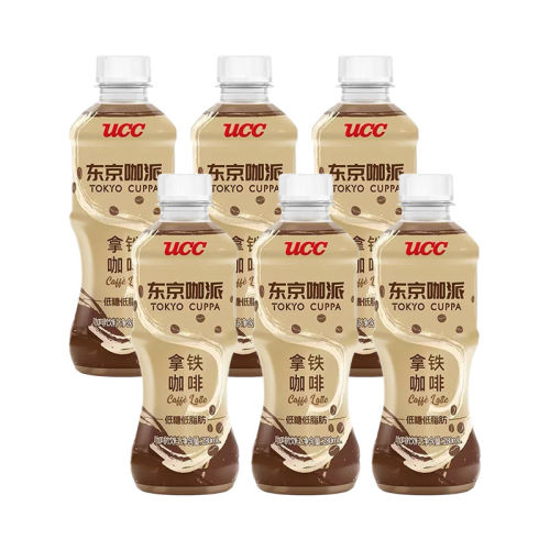 UCC东京咖派咖啡280ml*6瓶拿铁咖啡美式黑咖办公提神即饮咖啡-CL