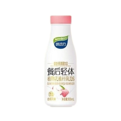 【品牌折扣】1月产 均瑶味动力益生元乳酸白桃风味 300ml*4白桃味