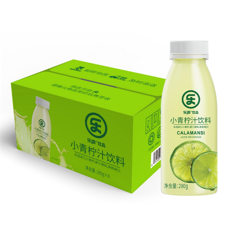 乐源小青柠汁西柚茶双柚汁280g*8瓶/箱0脂维C复合果汁饮品整箱-CL图片