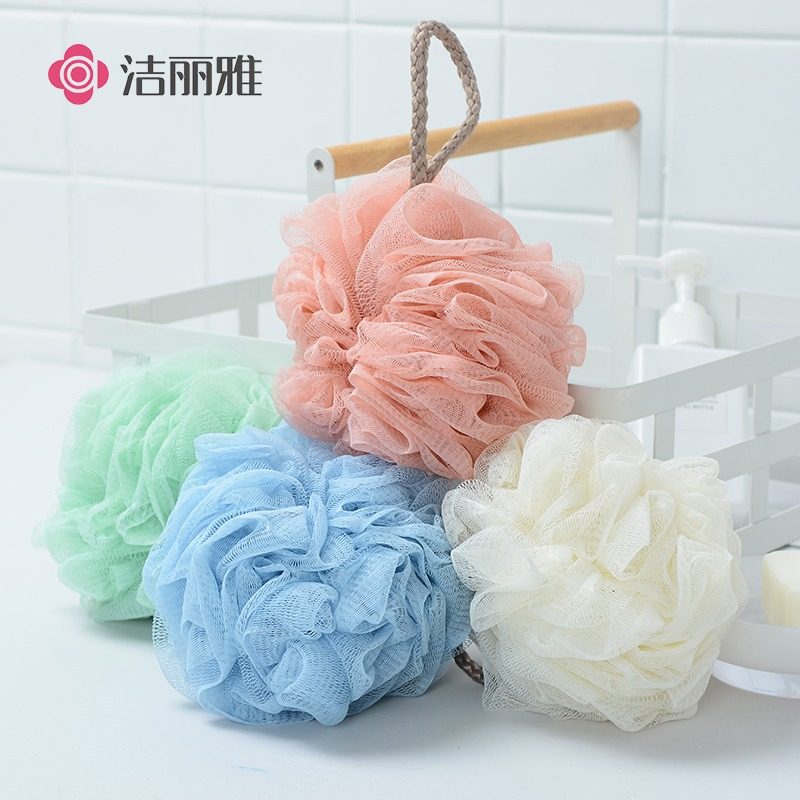 洁丽雅洗澡沐浴球 兰、米（浴花）两个装 【ALTY】,家庭/个人清洁工具,搓澡海绵,淘宝优惠券,粉丝福利购,淘宝优惠卷