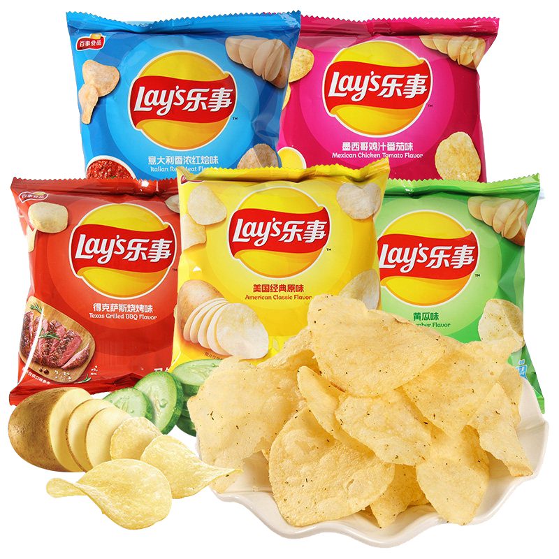 乐事薯片小包袋装 12g*9袋 随机混合口味-y