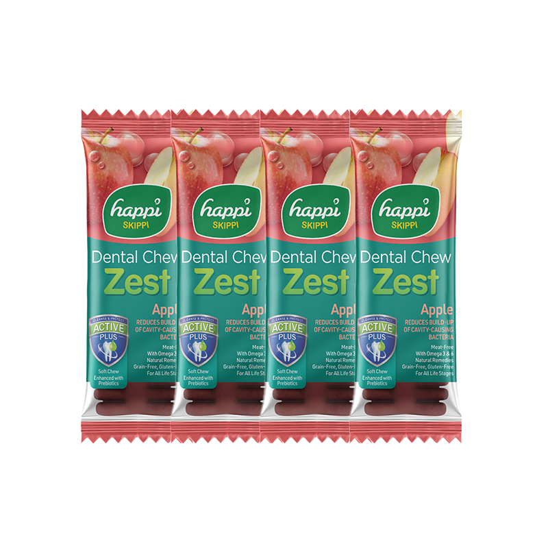 新加坡happiskippi狗狗磨牙棒zest水果系列洁齿耐咬骨零食去牙垢