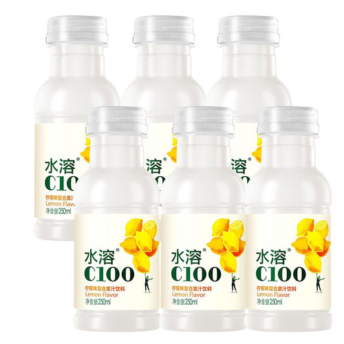 农夫山泉水溶c复合果汁饮料 250ml*6瓶柠檬味-ms