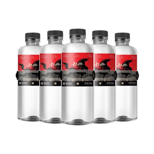 长生之脉克东天然苏打水500ml*5瓶散装无汽0糖0卡非矿泉水rx