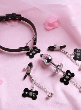 choker铃铛项圈女颈带黑色PU皮颈链母锁骨链男链条狗链子项链脖子