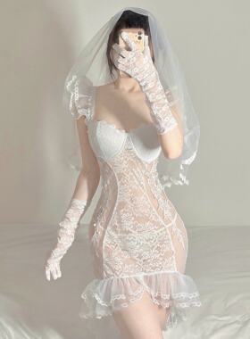 嫁给你啦~高端婚纱性感新娘装制服蜜月睡衣私房写真衣服私房睡裙