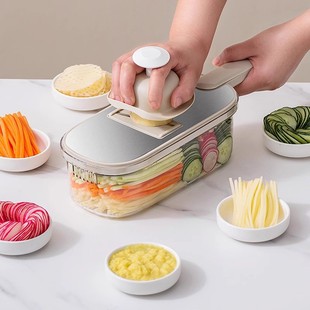 不锈钢切菜神器家用土豆丝刨丝器厨房切片机切丝多功能护手擦丝器