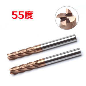 55度4刃直柄涂层立铣刀合金钨钢软钢热处理模具刀数控12345678910