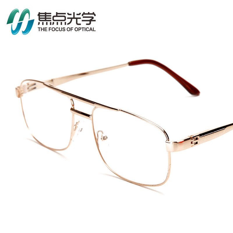 时尚高档老花镜男大框大脸高清舒适金属架老人老光眼镜女老化眼睛