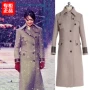 Áo khoác len mùa thu và mùa đông mới 2018 của phụ nữ Trịnh Sảng với áo khoác len mỏng đôi ngực - Trung bình và dài Coat áo khoác dạ