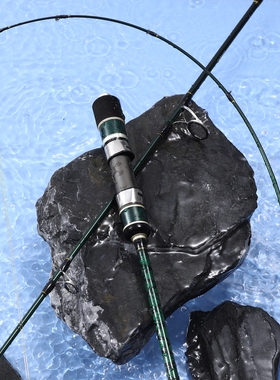 威海M/MH调碳素实心慢摇铁板竿 钓带鱼鲅鱼直柄船钓竿双竿稍海钓