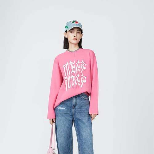 真我永恒2024春季新品圆领印花针织衫女上衣2412B62139正品吊1199