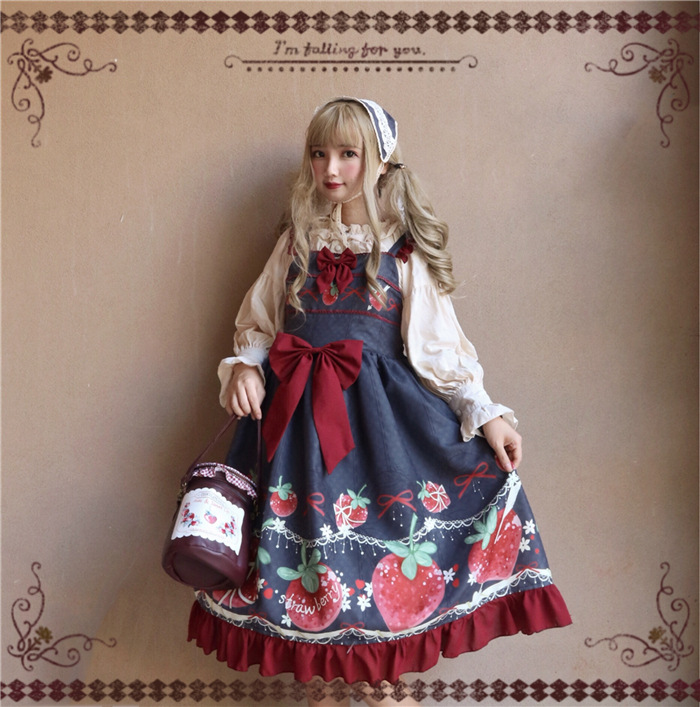Ô´´ ²ÝÝ®±§±§jsk ÕýÆ·¿É°®ÀÙ˿ӡ»¨²ÝÝ®Lolita Jskµõ´øÁ¬ÒÂȹ