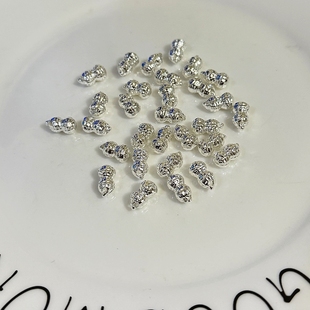 【大喜合金花生】保色1.2*0.6吊孔花生圆珠子DIY手工饰品配件材料