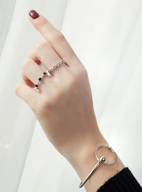 日韩简约关节戒指组合女配饰尾戒
