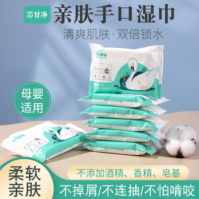 芯甘净10抽婴儿手口随身便携式湿巾