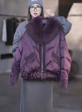 【贵妇级别】SHYNESS SPACE原创设计白鸭绒羽绒服貉子毛外套HB174