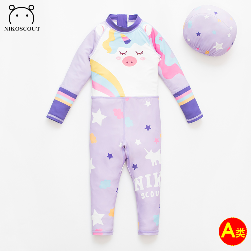 女童泳衣速干防晒50+A类凉感超柔