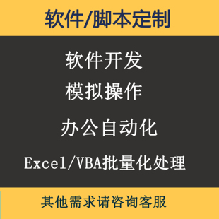 脚本定制开发小程序网站Python/VBA自动化应用软件开发模拟器网页