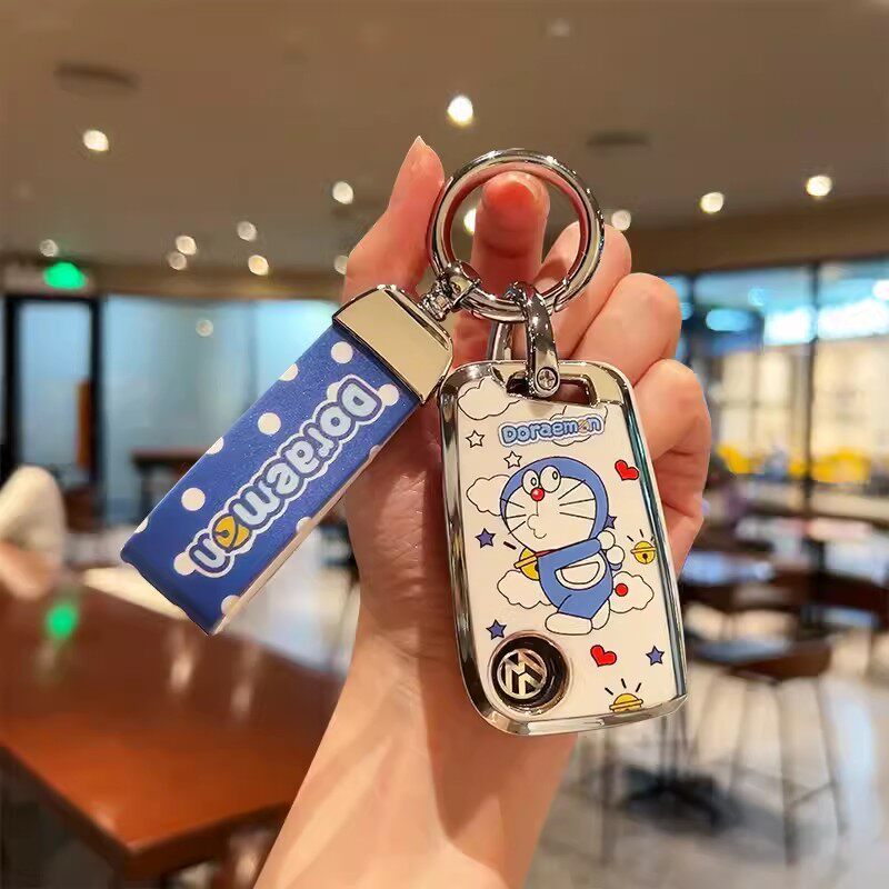 适用新款汽车钥匙套扣壳卡通创意手绳挂件挂饰简约钥匙链圈环热销