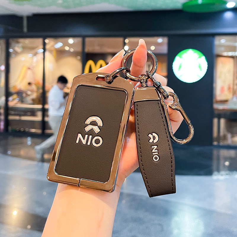 适用于蔚来智能卡片钥匙套专用et7es6es8金属扣钥匙配件全包壳