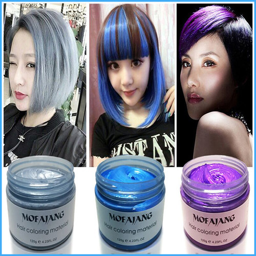 奶奶灰发蜡一次性染色发泥