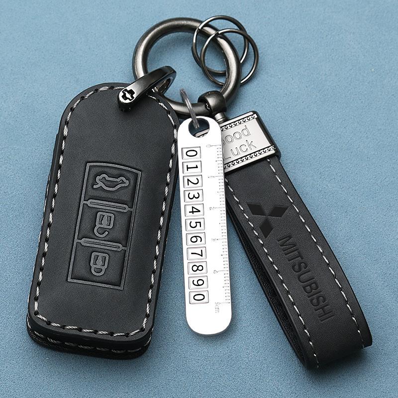 21款三菱欧蓝德钥匙套专用改款劲炫asx奕歌翼神帕杰罗汽车高档包