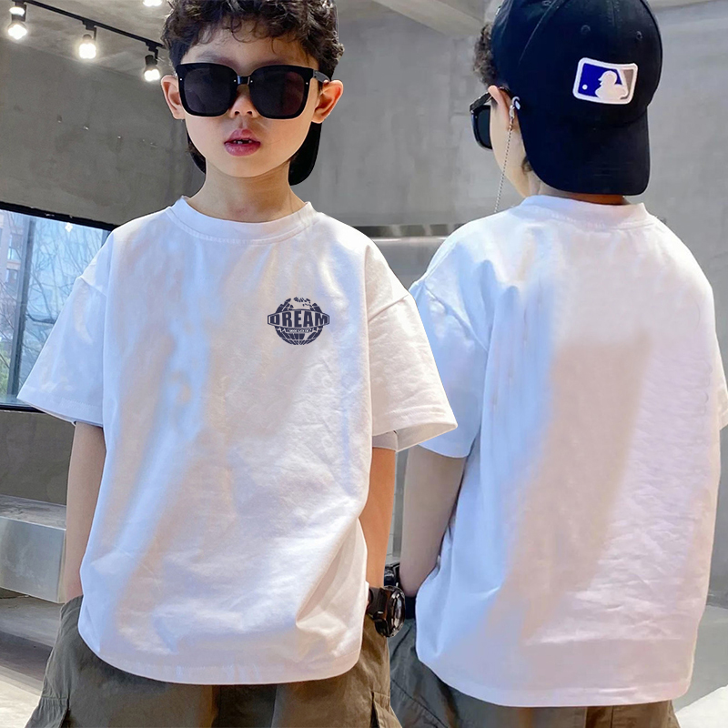 男童纯棉T恤短袖夏季卡通印花潮t